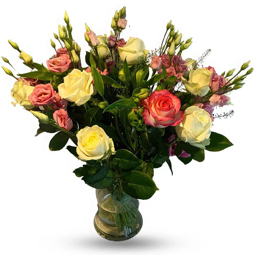 Zarif Güller ve Lisianthus Aranjmanı