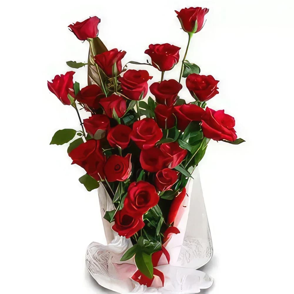 Upea Deep Red Roses -kimppu