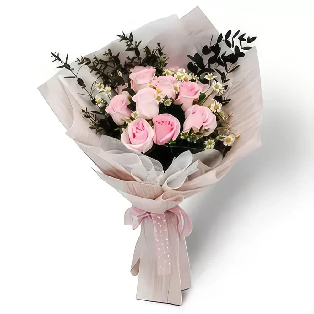 Buchet de flori amestecate roz rafinat