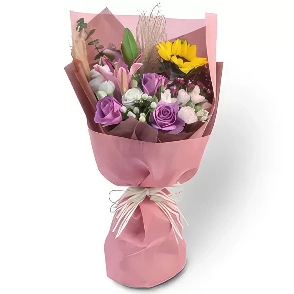 Frumos buchet floral în tonuri de roz