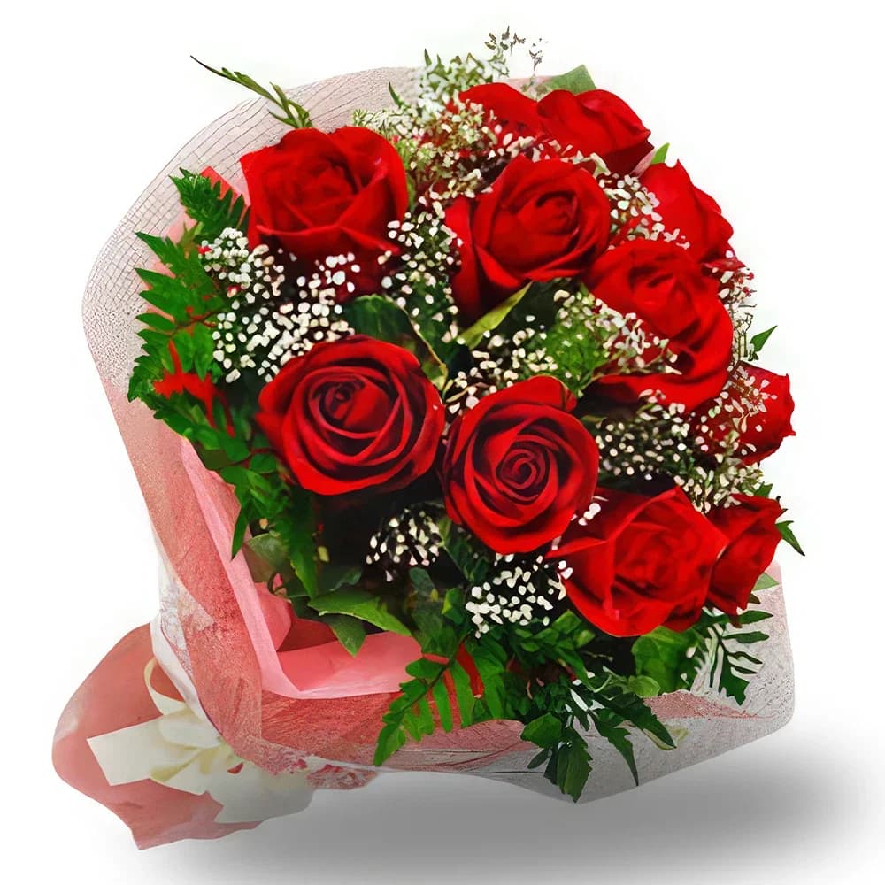 Buquê de rosas vermelhas românticas