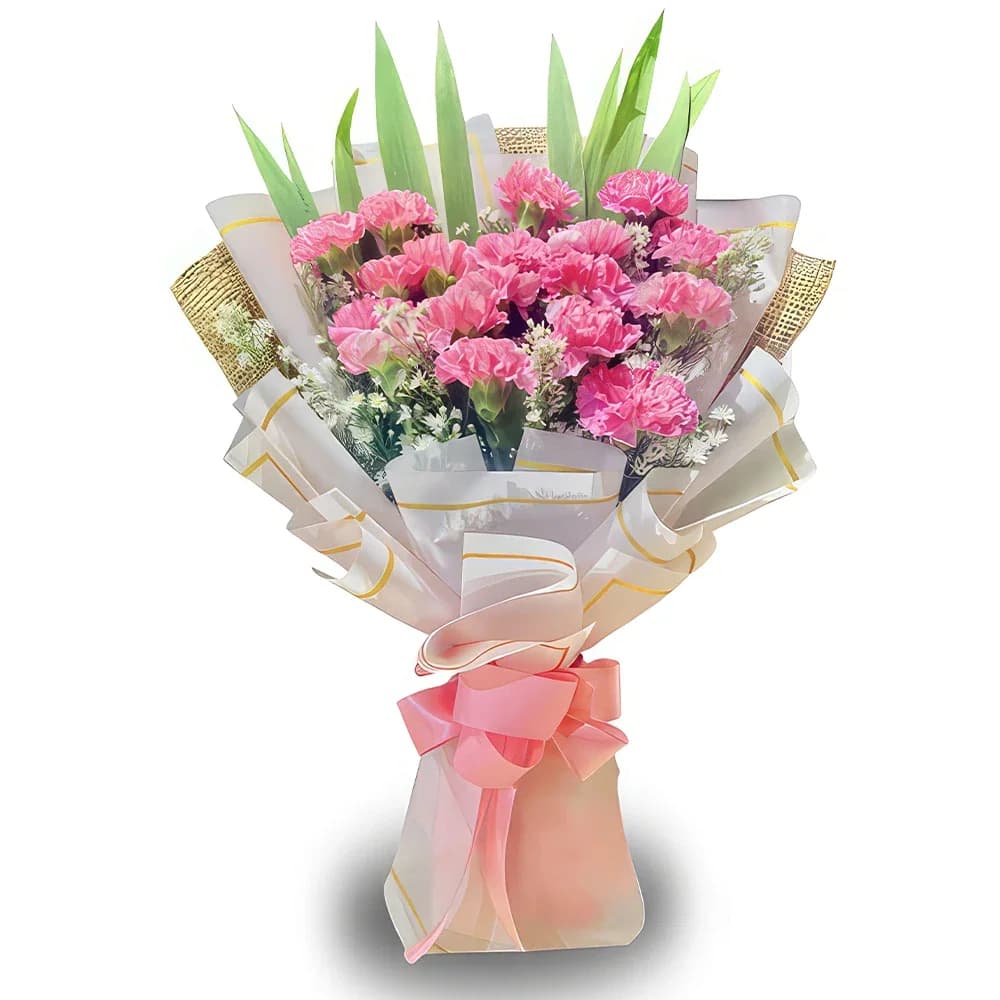 Delikat rosa nellikearrangement