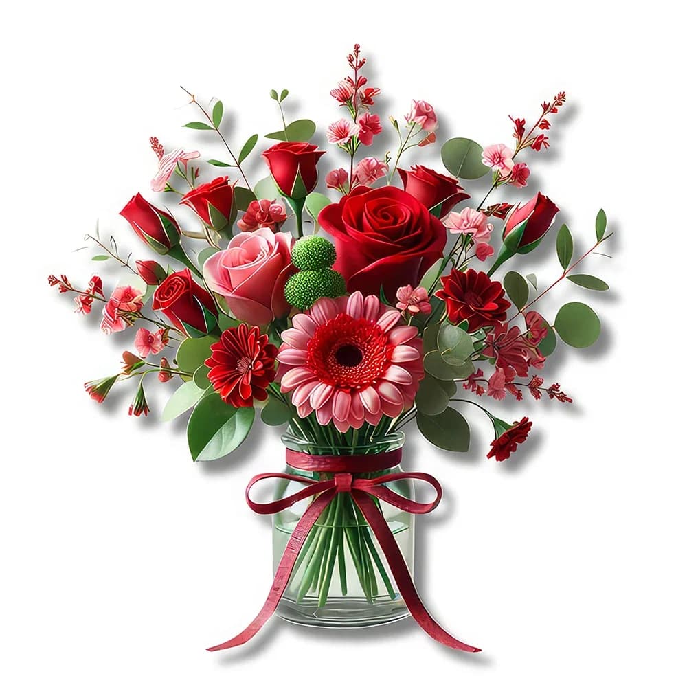 Leidenschaftliches Blumenarrangement